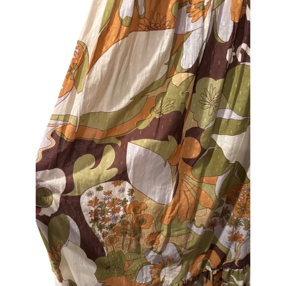 Antik Batik Bahia Cutout Ruffle Maxi Dress With Square Neckline  Adjustable Back - Picture 7 of 14